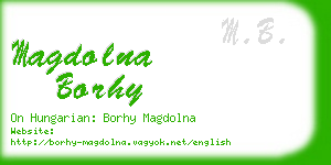 magdolna borhy business card